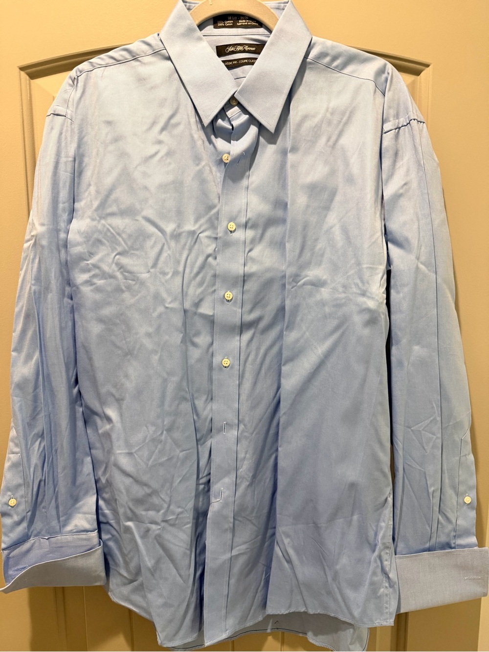 Saks Fifth Avenue Light Blue Men's Classic Dress Shirt